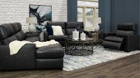 Blue Leather-Match Power Reclining Sectional Sofa with Left-arm Facing Chaise - Angler-3