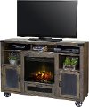Rustic Barnwood 62 Inch Fireplace TV Stand - Cargo