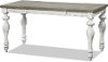 Antique White and Brown Writing Desk - Laurel Grove