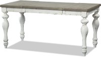 Antique White and Brown Writing Desk - Laurel Grove