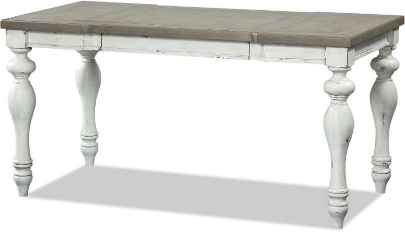 Antique White And Brown Writing Desk Laurel Grove