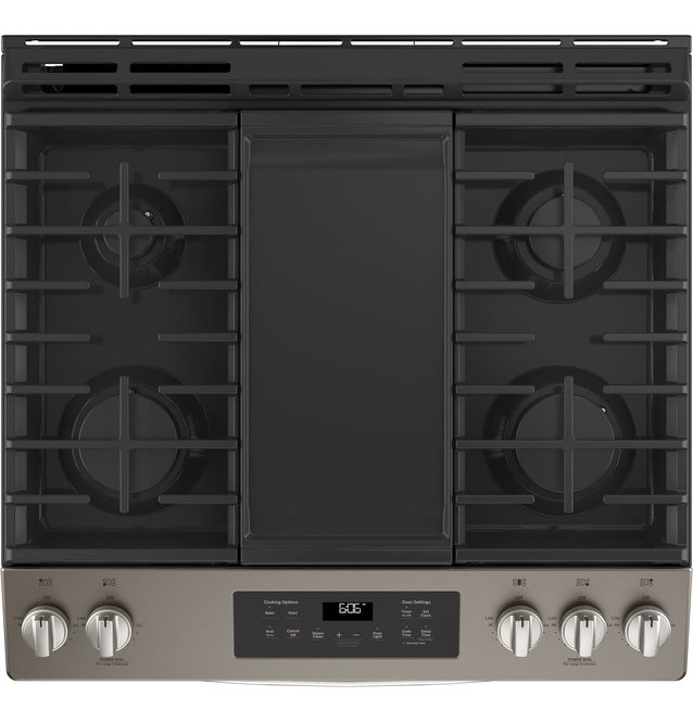 JGSS66EELES GE 30 Inch Slide In Gas Range - 5.3 cu. ft., Slate-2
