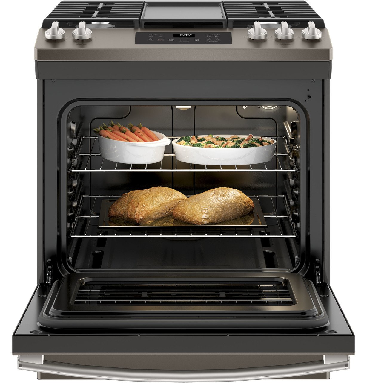 JGSS66EELES GE 30 Inch Slide In Gas Range - 5.3 cu. ft., Slate-5