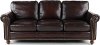 Traditional Brown Leather Sofa - Hampton