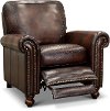 Traditional Brown Leather Recliner - Hampton