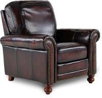 Traditional Brown Leather Recliner - Hampton-3