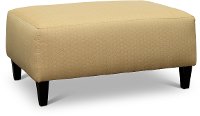Classic Honeycomb Gold Accent Ottoman - Aram