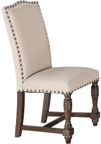 Brown and White 5 Piece Round Dining Set - Xcalibur-3