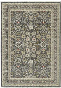 38861-17010 8 x 11 Large Charcoal Gray Area Rug - Masque