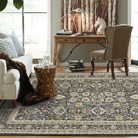 8 x 11 Large Charcoal Gray Area Rug - Masque-3