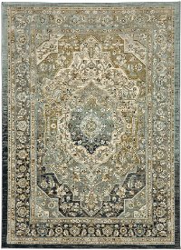 5 x 8 Medium Teal and Aqua Blue Rug - Nore Jadeite