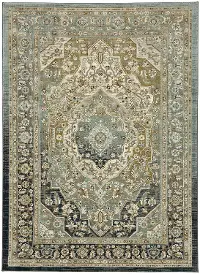 90941-50097 5 x 8 Medium Teal and Aqua Blue Rug - Nore Jadeite