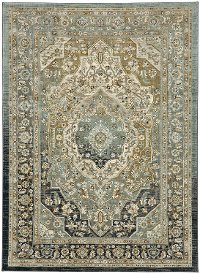 90941-50097 8 x 11 Large Teal and Aqua Blue Rug - Nore Jadeite