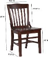Walnut Wood Restaurant Chair - Schoolhouse-5