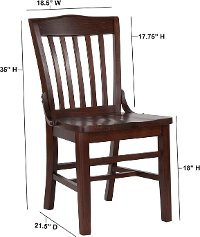 Walnut Wood Restaurant Chair - Schoolhouse-5