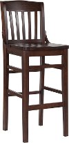 Walnut Wood 29 Inch Restaurant Bar Stool - Schoolhouse
