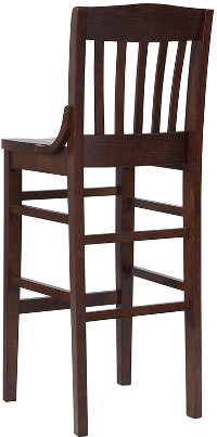 Walnut Wood 29 Inch Restaurant Bar Stool - Schoolhouse-3