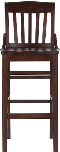 Walnut Wood 29 Inch Restaurant Bar Stool - Schoolhouse-4