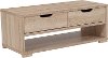 Oak Wood Grain Light Brown Coffee Table with Drawers - Howell-1