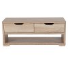 Oak Wood Grain Light Brown Coffee Table with Drawers - Howell-4