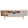 Light Brown Oak Wooden 60 Inch TV Stand - St. Regis-4