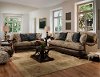 Traditional Two-Tone Brown Loveseat - Cognac-2