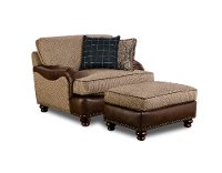 Traditional Two-Tone Brown Chair - Cognac-2