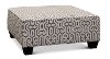 Modern Geometric Beige and Gray Accent Ottoman - Rumbler