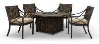 Brown 5 Piece Fire Pit Set - Davenport
