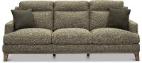 Contemporary Charcoal Gray and Cream Sofa - Irvine