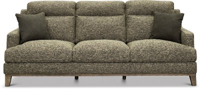 Contemporary Charcoal Gray and Cream Sofa - Irvine