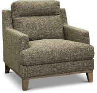 Contemporary Charcoal Gray and Cream Chair - Irvine