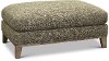 Irvine Contemporary Charcoal Gray and Cream Ottoman