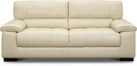 C827-DC Contemporary Smoke White Leather Sofa - Sienna