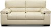 C827-DA Contemporary Smoke White Leather Loveseat - Sienna