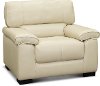 C827-CA Contemporary Smoke White Leather Chair - Sienna