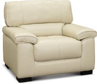 C827-CA Contemporary Smoke White Leather Chair - Sienna