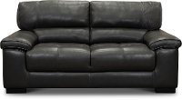 C827-DA Contemporary Dark Gray Leather Loveseat - Sienna
