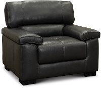 C827-CA Contemporary Dark Gray Leather Chair - Sienna