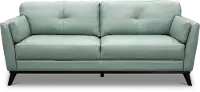 Modern Seafoam Green Leather Sofa - Warsaw