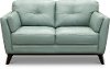 CC43-DA Modern Seafoam Green Leather Loveseat - Warsaw