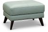 CC43-DC Modern Seafoam Green Leather Ottoman - Warsaw