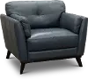 Warsaw Dark Blue Leather Chair