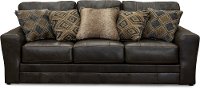 Classic Steel Gray Leather Sofa - Denali-3