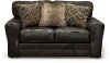 Classic Steel Gray Leather Loveseat - Denali-2
