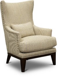 Classic Modern Tan and Gray Accent Chair - Luxe