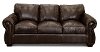 Traditional Brown Leather Sofa - Molasses