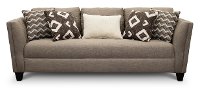 Modern Contemporary Silt Brown Sofa - Carbon