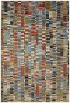 5 x 8 Medium Rust, Gray and Blue Rug - Metropolitan