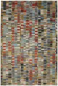 91003-99999/8X11/MET Metropolitan 8 x 11 Rust, Gray and Blue Rug